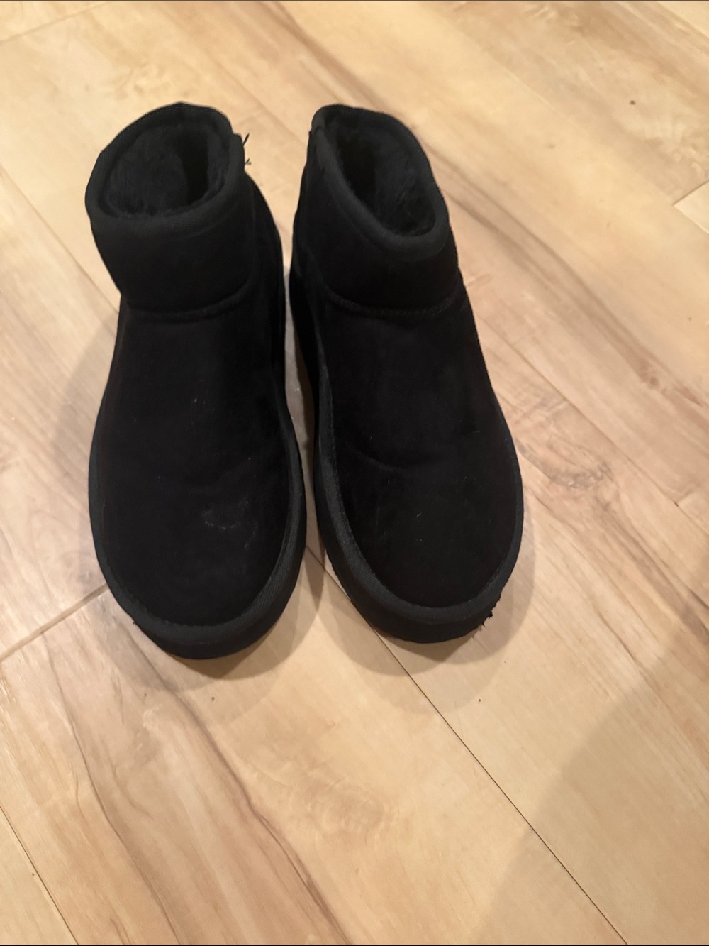 Hot Tomato Black Suede Ankle Boots